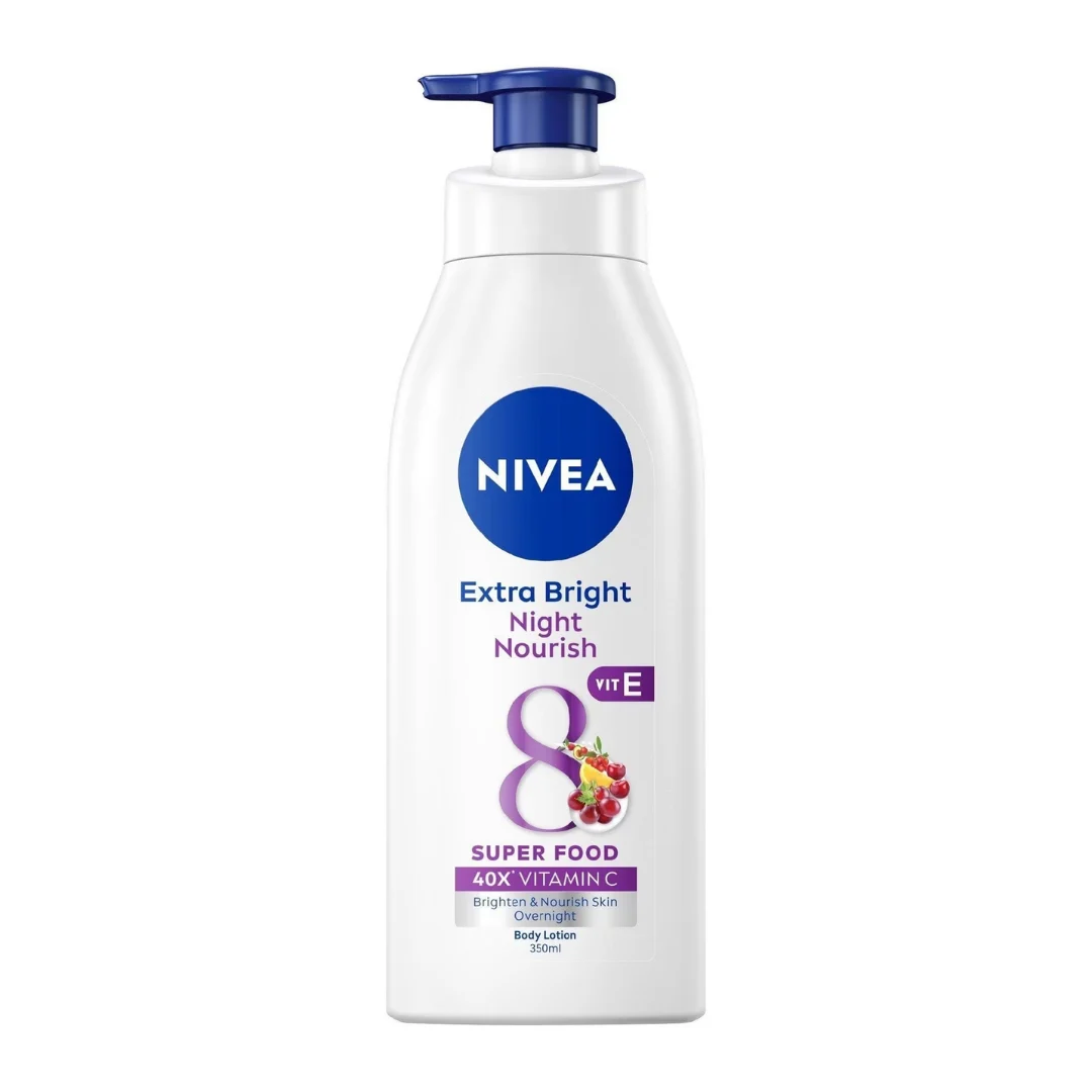 Nivea Extra Bright Night Nourish Body Lotion 380ml - Image 1