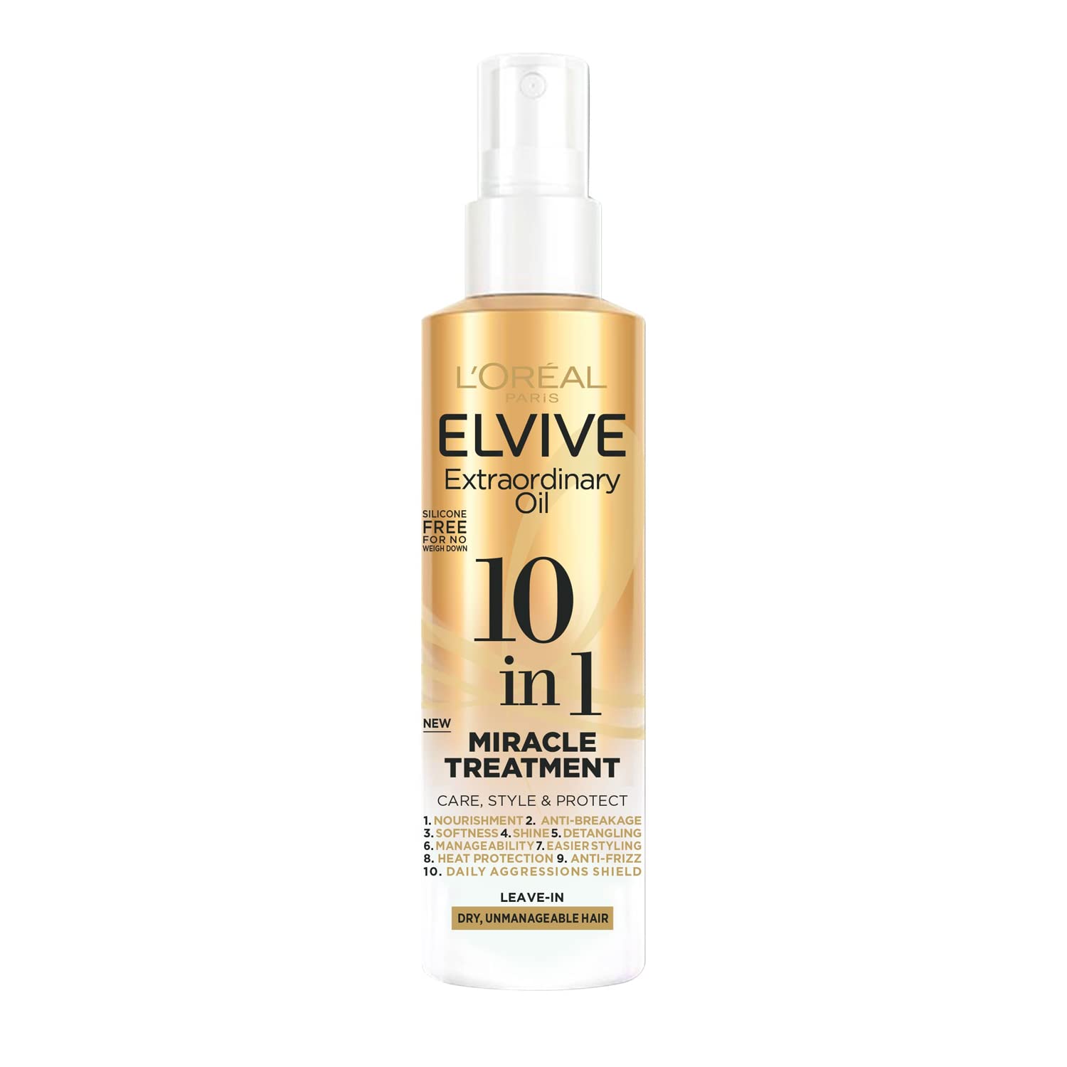 Loreal Elvive Extraordinary Oil 10-In-1 Miracle Treatment 150ml Leave In Spray - Image 1