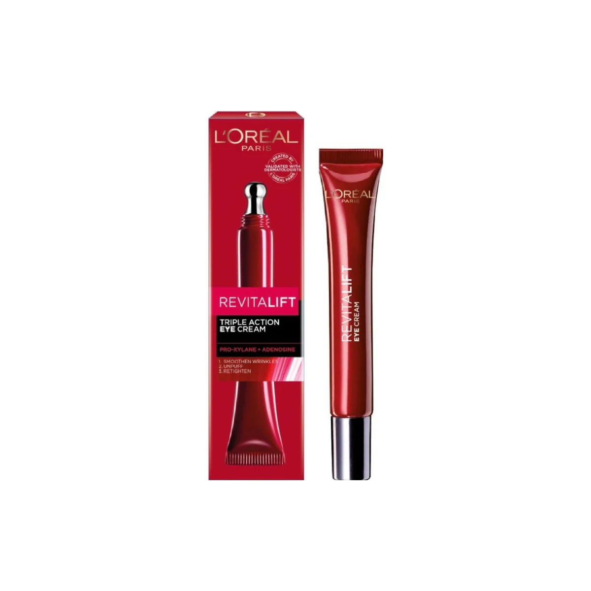 Loreal Revitalift Triple Action Eye Cream 15ml - Image 1