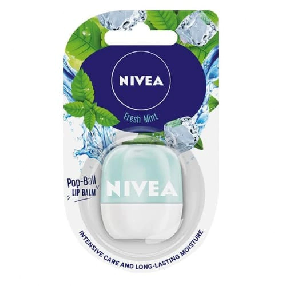 Nivea Lip Balm Pop-Ball 7g Fresh Mint - Image 1