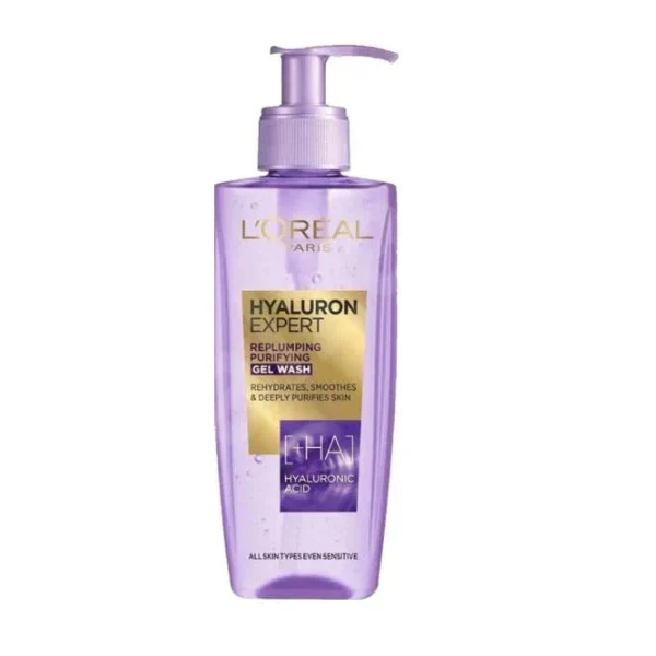Loreal Hyaluron Expert Replumping Purifying Gel Wash 200ml - Image 1